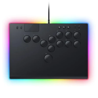 Abbildung von Razer Kitsune Optischer All Button Arcade Controller für PS5 und PC (Layout mit 4 präzisen Bewegungstasten, Flache lineare optische Switches von Razer, Dünnes, portables Gehäuse) Schwarz