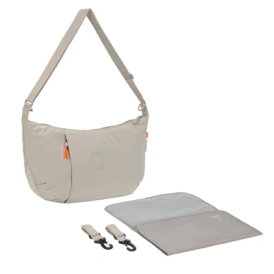Abbildung von LÄSSIG Baby Wickeltasche zum Umhängen mit Wickelunterlage, Kinderwagenbefestigung, wasserabweisend/GRE Lunua Bum Bag beige