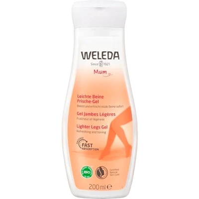 Abbildung von WELEDA Bio Mama Leichte Beine Frische Gel natürliche Naturkosmetik Körperpflege Beinlotion zur Pflege beanspruchter während der Schwangerschaft. Erfrischt und belebt mit Zitrusduft (1x 200 ml)