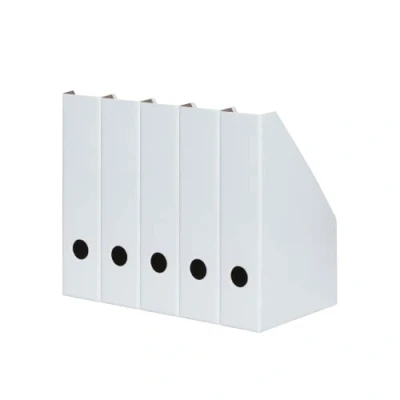 Abbildung von Landre Stehsammler A4, aus stabilem Karton, 7cm breit, weiss, 5 Stück