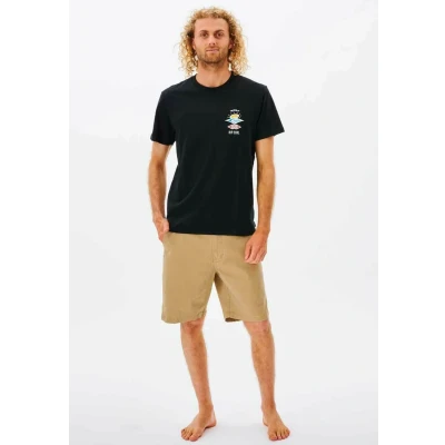 Abbildung von Rip Curl Search ICON Tshirt print, Herren, Größe: Medium, Black