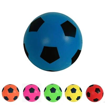 Abbildung von HTI Fun Sport Softball Fußball Indoor/Outdoor aus Schaumstoff Schaumstoffball für Stundenlangen Spaß Erwachsene, Jungen und Mädchen Jeden Alters (Blau)