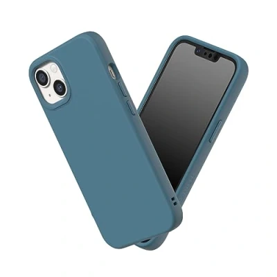 Abbildung von RhinoShield Case kompatibel mit [iPhone 13/14] SolidSuit Stoßdämpfende &amp; schlanke Schutzhülle Premium Finish 3.5 Meter Fallschutz Ozeanblau
