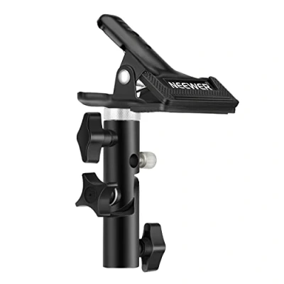 Abbildung von NEEWER Fotostudio Hochleistungs Metallklemmhalter mit 5/8 &quot;Lampenstativ Befestigung für Reflektor