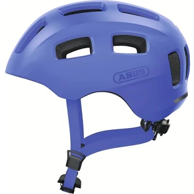 Abbildung von ABUS Fahrradhelm Youn I 2.0 mit Licht für Kinder, Jugendliche und Junge Erwachsene Mädels Jungs Mono blau, Größe S