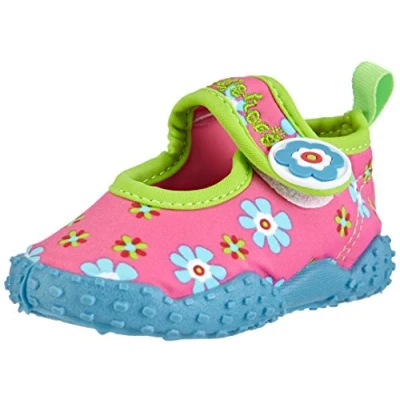 Abbildung von Playshoes Unisex Kinder Aquaschuhe Aqua Schuhe Blumen, Pink 26/27 EU