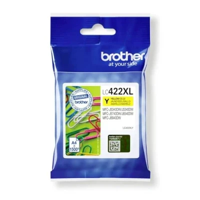 Abbildung von Brother Original Tintenpatrone LC 422XLY Gelb für ca. 1.500 Seiten, MFC J5340DW, J5345DW, J5740DW, J6540DW, J6940DW