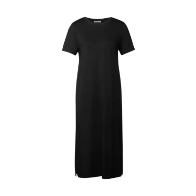 Abbildung von Street One MIT Schlitzdetail Jerseykleid, Damen, Größe: 38, Schwarz