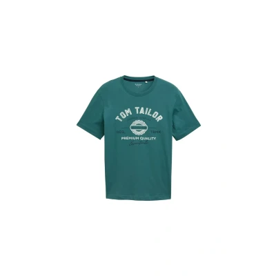 Abbildung von TOM Tailor LOGO TEE Tshirt print, Herren, Größe: Medium, Jasper green