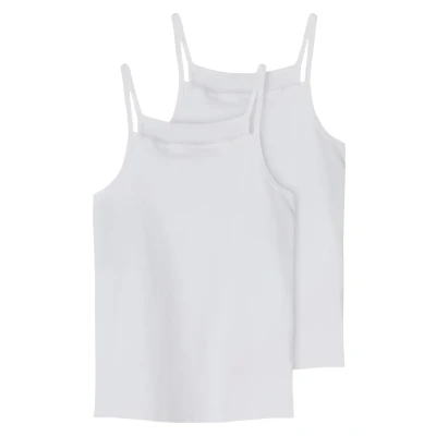 Abbildung von Name it Nkfstrap 2 PACK Unterhemd/shirt für Kinder, Größe: 116, White