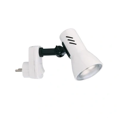 Abbildung von Briloner Leseleuchte, Steckerlampe, Steckerspot, E14, 25 Watt, dreh und schwenkbar, weiß