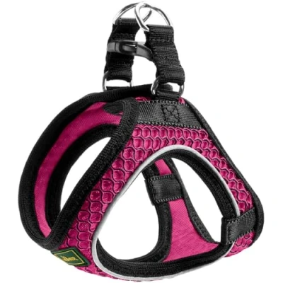 Abbildung von HUNTER Hundegeschirr Hilo Comfort, Farbe: pink, Easy Step In Geschirr für kleine bis mittlere Hunde, mit Netzmaterial, reflektierende Elemente, angenehm leicht, modernes Design, Größe: S