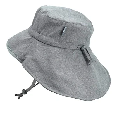 Abbildung von Jan &amp; Jul Baby Adventure Sonnenhut mit Breiter Krempe und Nackenschutz (M: 6 24 Monate, Grau)