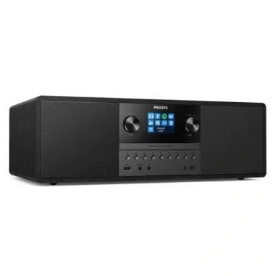 Abbildung von PHILIPS Mikro Musiksystem TAM6805 50W All in One mit Internetradio, Bluetooth, Spotify Connect, USB, CD Player, DAB+, FM, Bassreflex Lautsprecher Kompaktes Audiosystem für Zuhause, Büro oder Küche