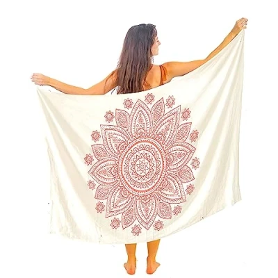 Abbildung von Korallen Pareo Strandtuch Baumwolle Groß Strand Sarong Damen Wickeltuch Wickelrock Strandrock Tapisserie Bikini Cover Up Tragen Über Badeanzügen