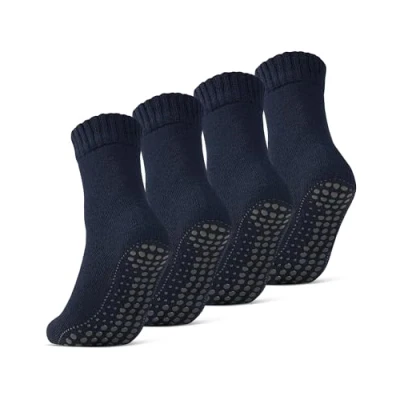 Abbildung von 2 4 6 Paar ABS Socken Herren Damen Anti Rutsch mit Wolle 21463 WP (Navy 39 42)