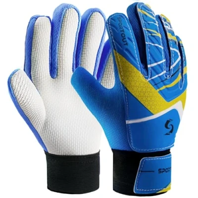 Abbildung von Sportout Torwarthandschuhe Kinder und Jugendliche, Fußball Torwarthandschuhe, Fußballhandschuhe, Doppeltem Schutz, Tragbarkeit, Super Halt (Pink, 6)