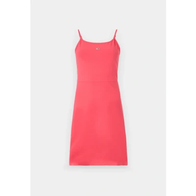 Abbildung von Tommy Jeans Essential Flare Dress Jerseykleid, Damen, Größe: XL, Amour