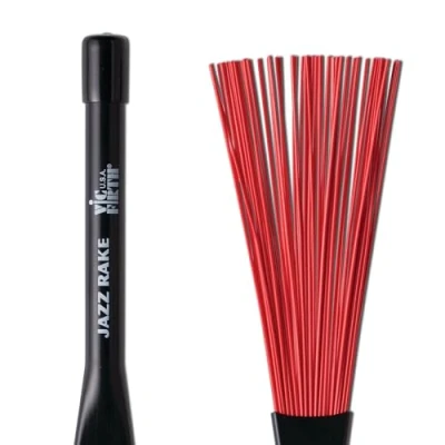 Abbildung von Vic Firth Jazz Rake Retractable Red Plastic Handle