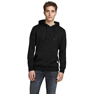 Abbildung von Jack &amp; Jones Jjebasic HOOD Kapuzenpullover, Herren, Größe: XS, Black
