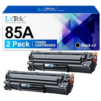 Abbildung von LxTek CE285A 85A Toner Kompatibel für HP Laserjet P1102W P1102 M1212NF M1132MFP M1217NFW M1212 M1132 M1210 M1210MFP P1109 (Schwarz, 2er Pack)