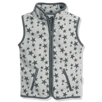 Abbildung von Playshoes Fleece Weste Unisex Kinder Outdoor Oberteil, grau Sterne, 140