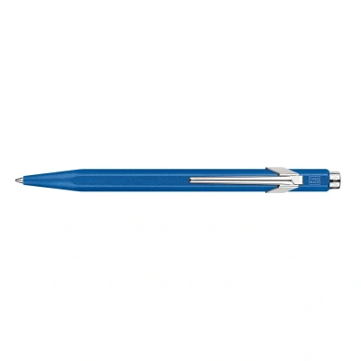 Abbildung von Caran d&#039;Ache Kugelschreiber 849 Colormat x in der Farbe Blau mit Etui, 0849.635, 1 Stück (1er Pack)