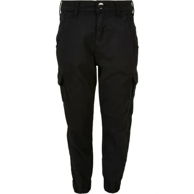 Abbildung von Urban Classics HIGH Waist Cargohose für Kinder, Größe: 122/128, Black
