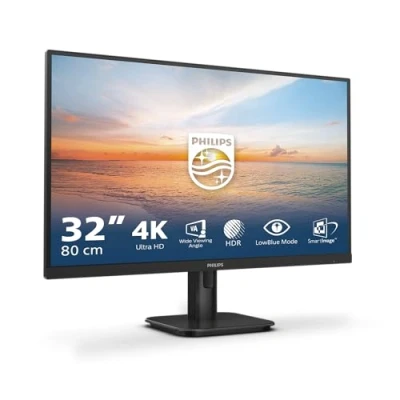 Abbildung von Philips 32E1N1800LA 32 Zoll Ultra HD Monitor, Adaptive Sync, HDR10, Lautsprecher (3840x2160, 60 Hz, DisplayPort, HDMI) schwarz