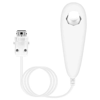 Abbildung von OSTENT Bewegungsbasierter Kabelgebundener Nunchuck Controller für Nintendo Wii Konsole Videospiel Farbe Weiß