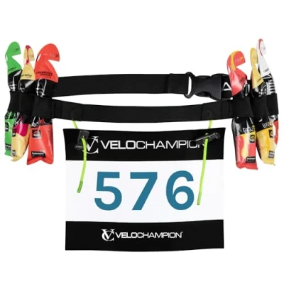 Abbildung von VeloChampion Triathlon Running Startnummerngürtel. Verstellbarer Gel Loop Gürtel (1)