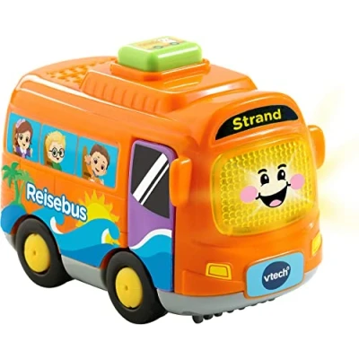 Abbildung von VTech Tut Baby Flitzer Reisebus Spielzeugauto mit Musik, aufleuchtender Taste, spannenden Sätzen und Geräuschen Für Kinder von 1 5 Jahren