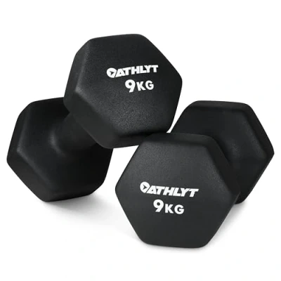 Abbildung von Athlyt Neopren hanteln gewichte, 2 X 9 kg
