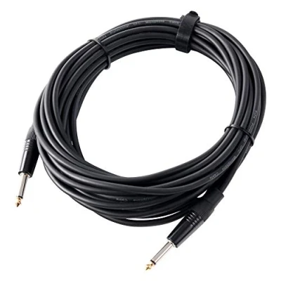 Abbildung von Pronomic Stage INST 10 Instrumentenkabel 10m (6,3 mm Klinke, Verbindungskabel, Gitarre, vergoldete Steckerspitzen, Spannzangen Zugentlastung) schwarz