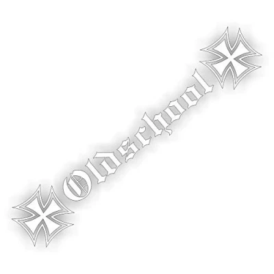 Abbildung von Oldschool Eiserne Kreuz Totenkopf Scull 55 cm hochwertiger Aufkleber Auto Tuning OEM &amp; JDM Sticker Lustige für Stickerbomb Autoaufkleber Made in Germany