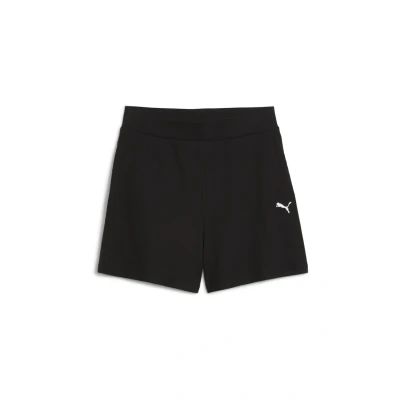 Abbildung von PUMA Damen ESS Elevated High Rise Rib Shorts 5&quot; Gestrickte Shorts, Black, M