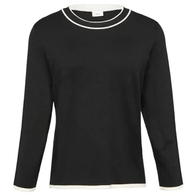 Abbildung von s.Oliver BLACK LABEL Pullover mit kontrastierter Rippblende