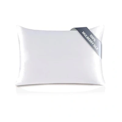 Abbildung von Townssilk 19 Momme 100% Seide Kissenbezug 1 Stück 50x70cm White