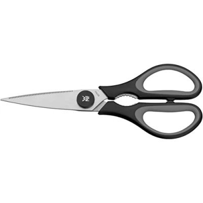Abbildung von WMF Touch Küchenschere 21 cm, Haushaltsschere mit Sägeschliff, Schere Küche, Cromargan Edelstahl, Softgriff, schwarz