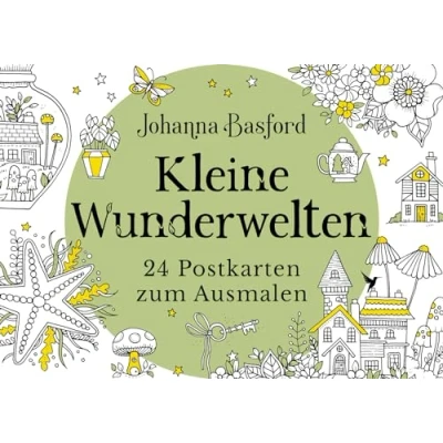 Abbildung von Kleine Wunderwelten: 24 Postkarten zum Ausmalen. Passend Buch von Johanna Basford
