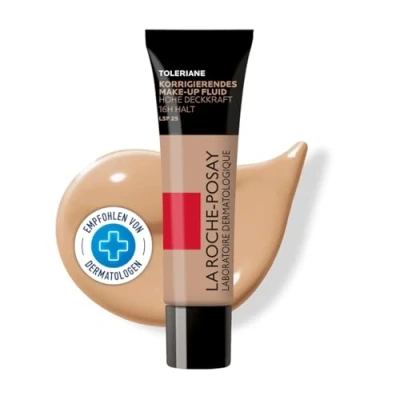Abbildung von La Roche Posay Toleriane Flüssiges Make up, für empfindliche Haut, hohe Abdeckung von Unvollkommenheiten, Flecken und Narben, Korrektur, mit Neurosensine, Farbton 8, 30 ml