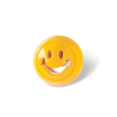Abbildung von Planet Dog Orbee Tuff Nooks Snackspielzeug für Hunde gelber Smiley