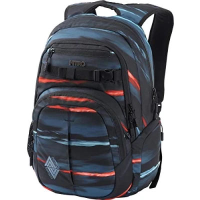 Abbildung von Nitro Chase Rucksack, Schulrucksack mit Organizer, Schoolbag, Daypack 17 Zoll Laptopfach, Acid Dawn, 35L