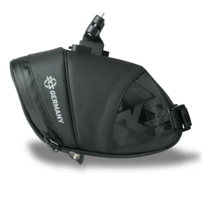 Abbildung von SKS GERMANY EXPLORER CLICK 800 Fahrradtasche, Fahrradzubehör (Satteltasche aus gummiertem, wasserabweisendem Gewebe, laminierte Reißverschlüsse mit ergonomischem Easy Zip, Volumen: 0,8 l), schwarz