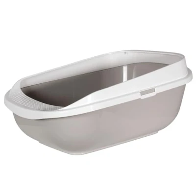 Abbildung von Karlie Katzentoilette mit Rand 64,5x48x27 cm, grau