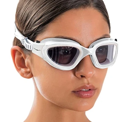 Abbildung von AqtivAqua Schwimmbrille Herren Damen Schwimmbrillen Erwachsene Kinder DX S (Weiß weiß, Getönte)