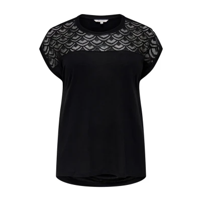 Abbildung von ONLY Carmakoma Carflake LIFE Tshirt basic, Damen, Größe: XL 54, Black