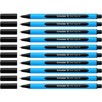 Abbildung von Schneider Slider Edge M Kugelschreiber (Strichstärke: M, dokumentenecht, Dreikant Stift) 10er Packung schwarz