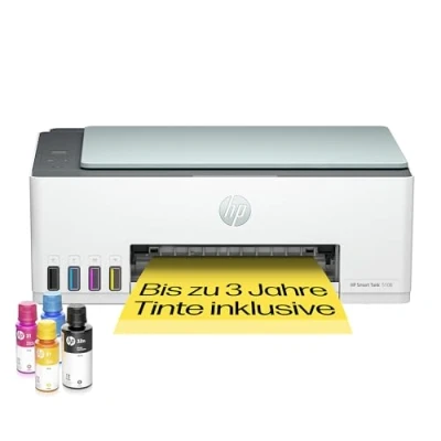 Abbildung von HP Smart Tank 5108 3 in 1 Multifunktionsdrucker, 20 Cashback (WLAN; Mobiles Drucken) Jahre Tinte inklusive, Garantie, großer Tintentank, hohe Reichweite, Drucken hoher Qualität