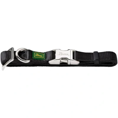 Abbildung von HUNTER VARIO BASIC ALU STRONG Halsung, Hundehalsband, Nylon, Aluminium Steckverschluss, L, schwarz